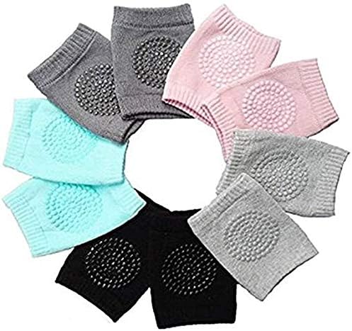 Baby Knee Pads, 5 Pairs Baby Crawling Anti-Slip Knee Pads,Unisex Baby Toddlers Elbow Kneepads Safety Protector Suitable for 0-36 Months