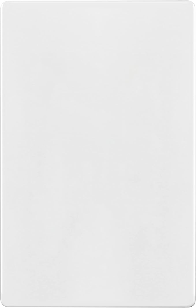 ENERLITES Screwless Blank Wall Plate, Child Safe Blank Device Outlet Cover, Standard Size, 1-Gang 4.68" x 2.93", Polycarbonate Thermoplastic, UL Listed, SI8801-W, Glossy, White