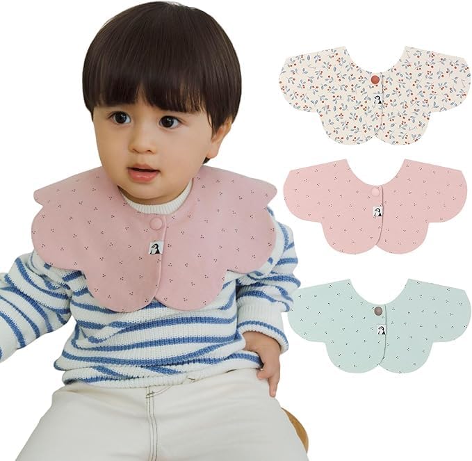 Konny Baby Bibs 3/5/7-Pack Set, 360 ° Rotate, Soft and Absorbent Bandana Drooling for Boys Girls baby Essentials
