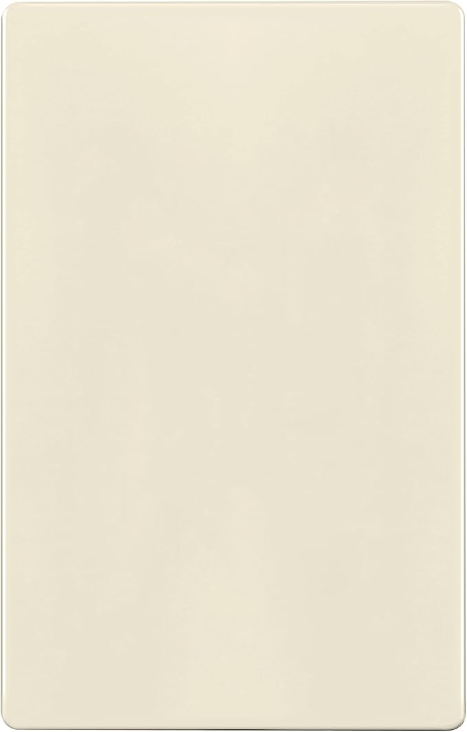 ENERLITES Screwless Blank Wall Plate, Child Safe Blank Device Outlet Cover, Standard Size, 1-Gang 4.68" x 2.93", Polycarbonate Thermoplastic, UL Listed, SI8801-LA, Glossy, Light Almond