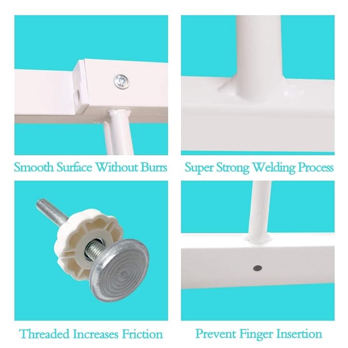 WAOWAO Window Safety Guards for Children Kids Child Toddler Pets Extra Wide White Tension Security Window Guard Gate for Home Fit 19.49-33.60" Sliding Windows (2Piece