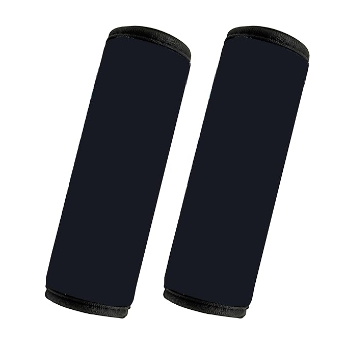 Seat Straps Shoulder Pads for Kids - Seat Belt Cover Pad, Perfect for Car Booster Seats, Strollers, High Chair, Backpacks, and More, Black
