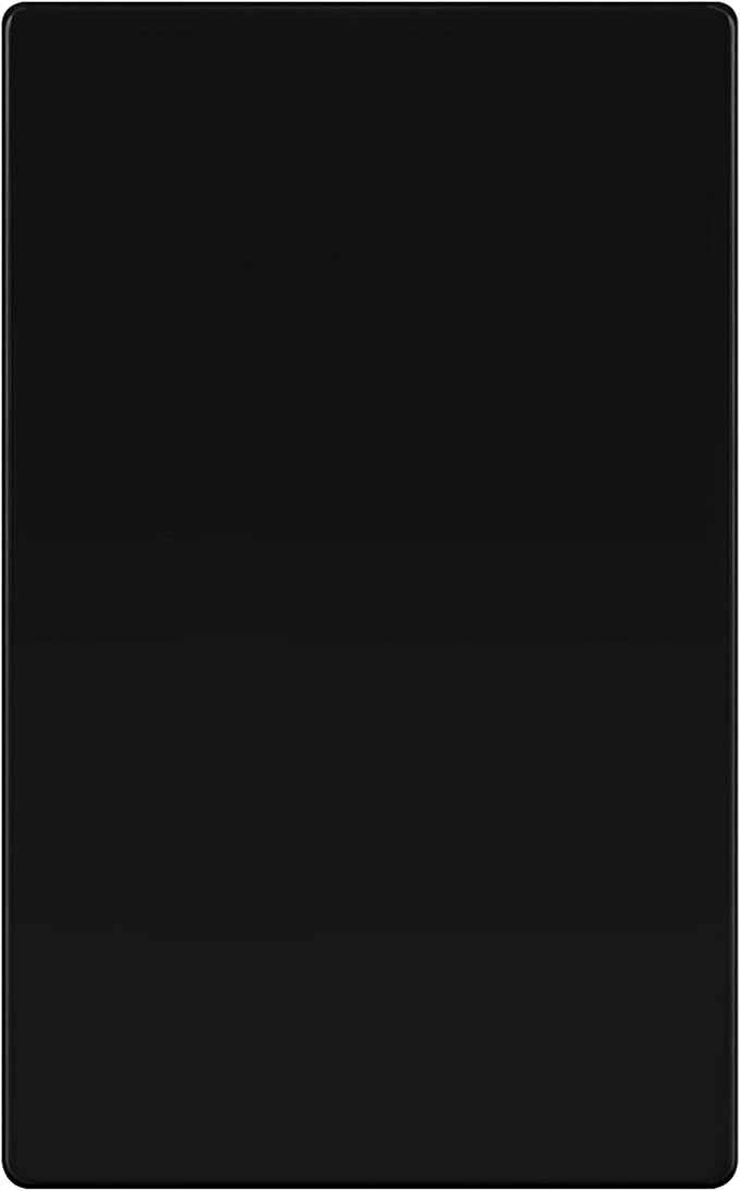 TG Screwless Blank Wall Plate, Child Safe Blank Device Outlet Cover, Standard Size, 1-Gang 4.68" x 2.93", Polycarbonate Thermoplastic, UL Listed, SP-B1-BK, Glossy, Black