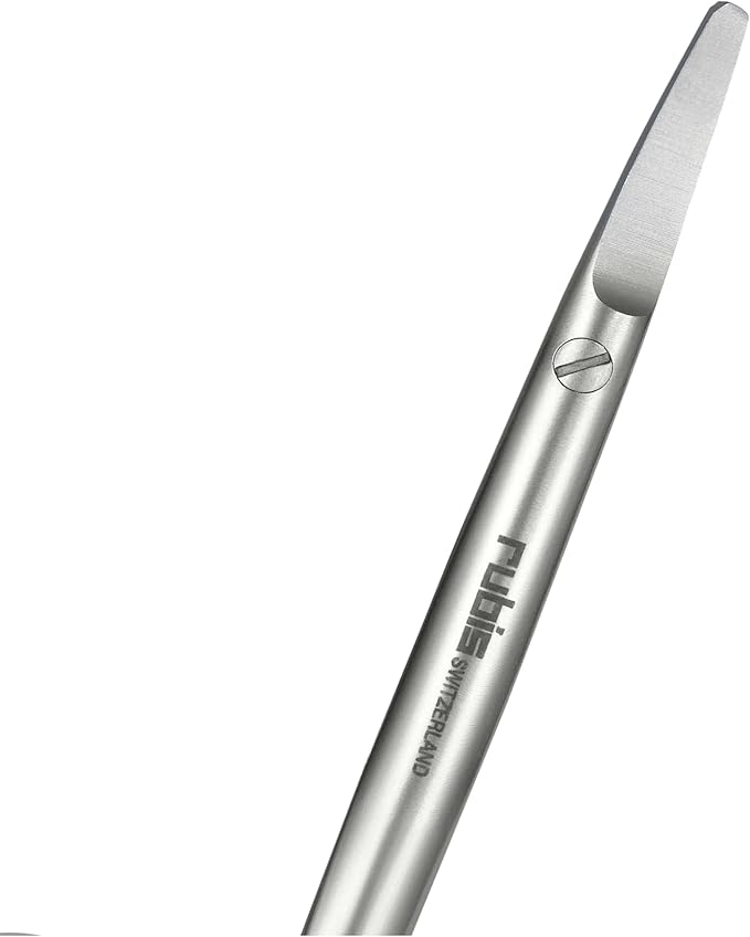 Rubis Stainless Steel Infant Nail Scissors with Blue Leather Elephant Case, For Precise Fingernails and Cuticles, 1K416, Silver,Rubis Switzerland Swiss Made World Renowned Precision