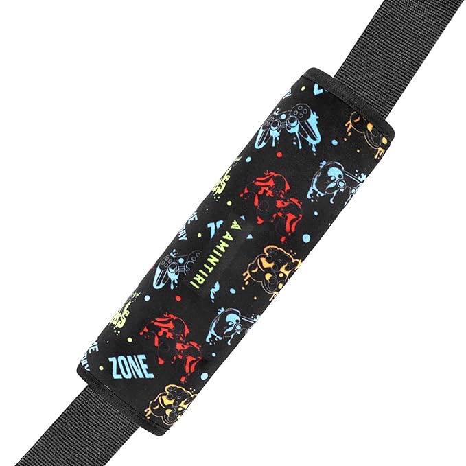 Seat Strap Shoulder Pads for Kids, Seat Belt Cover for Children, Soft Furry Seat Belt Cushion for Travel, Cartoon Car Seat Belt Pad Cover for Boys and Girls. (Radio Game)
