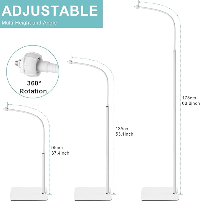 iTODOS Baby Monitor Floor Stand Holder Compatible with Babysense Video Baby Monitor V43/ HDS2/ V24R,Keep Baby Away from Touching,Strong and Heavy Metal Materials,More Safety