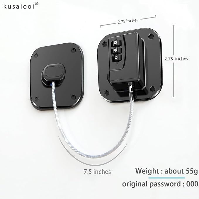 Fridge Lock Refrigerator Freezer Childproof Locks for Cabinets and Drawers Easy Install No Keys Needed Combo Lock Multifunctional Child Safety Cabinet Locks