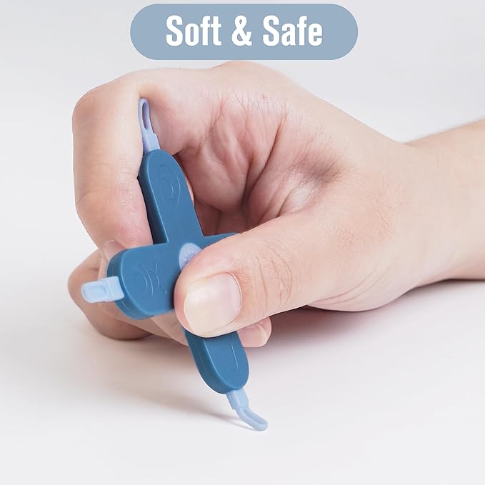 Baby 4-in-1 Nose,Nail and Ear Cleaner,Nail,Nose and Ear Gadget,Safe Ear Wax Removal Tool and Baby Nose Cleaner Nail Cleaner for Baby (Blue)
