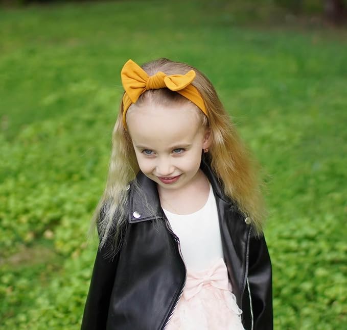 Baby Girl Headbands-Infant,Toddler Cotton Handmade Hairbands with Bows Child Hair Accessories