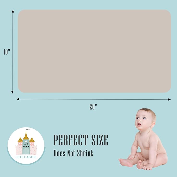 Cute Castle 24 Pack Muslin Burp Cloths for Baby - Ultra-Soft 100% Cotton Baby Washcloths - Large 20'' by 10'' Super Absorbent Milk Spit Up Rags - Burpy Cloths for Unisex, Boy, Girl - Brown