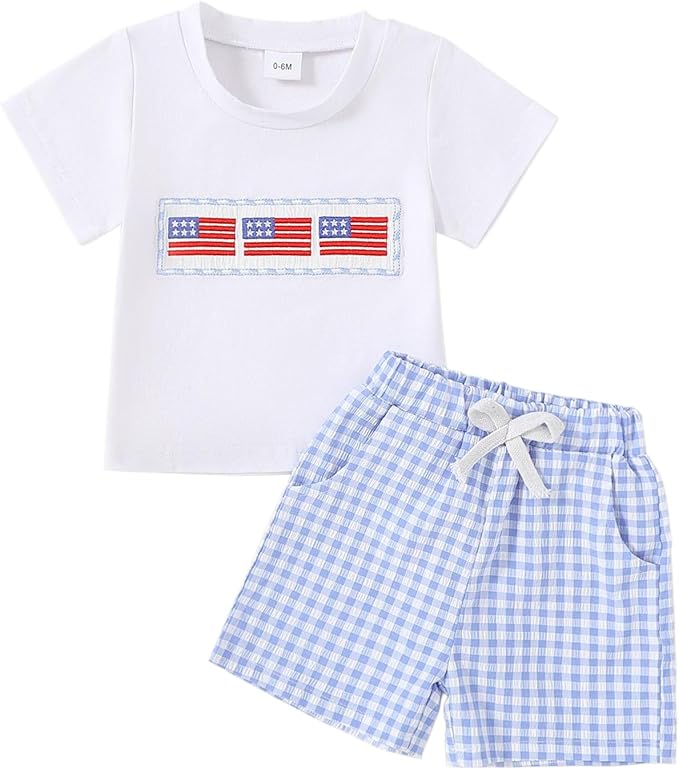 Yvowming 0-4T Toddler Baby Boy Clothes Kids Summer Truck Print T Shirt Short Set with Pockets