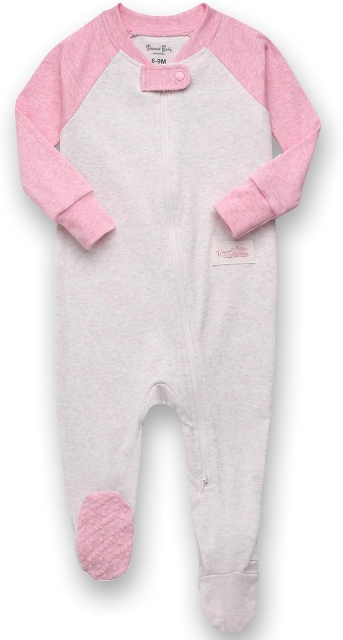 VAENAIT BABY Infant Toddler Boys Girls Modal Cotton Footed Pajamas One-Piece Romper Sleep and Play 0M-2T