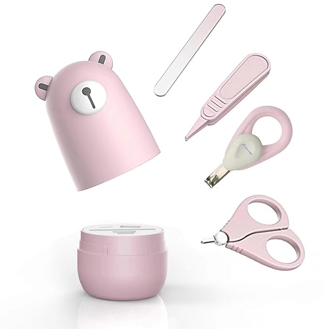 Baby nail clippers set, baby manicure set and pedicure set with cute case. Baby grooming gift set for newborns, infants and toddlers