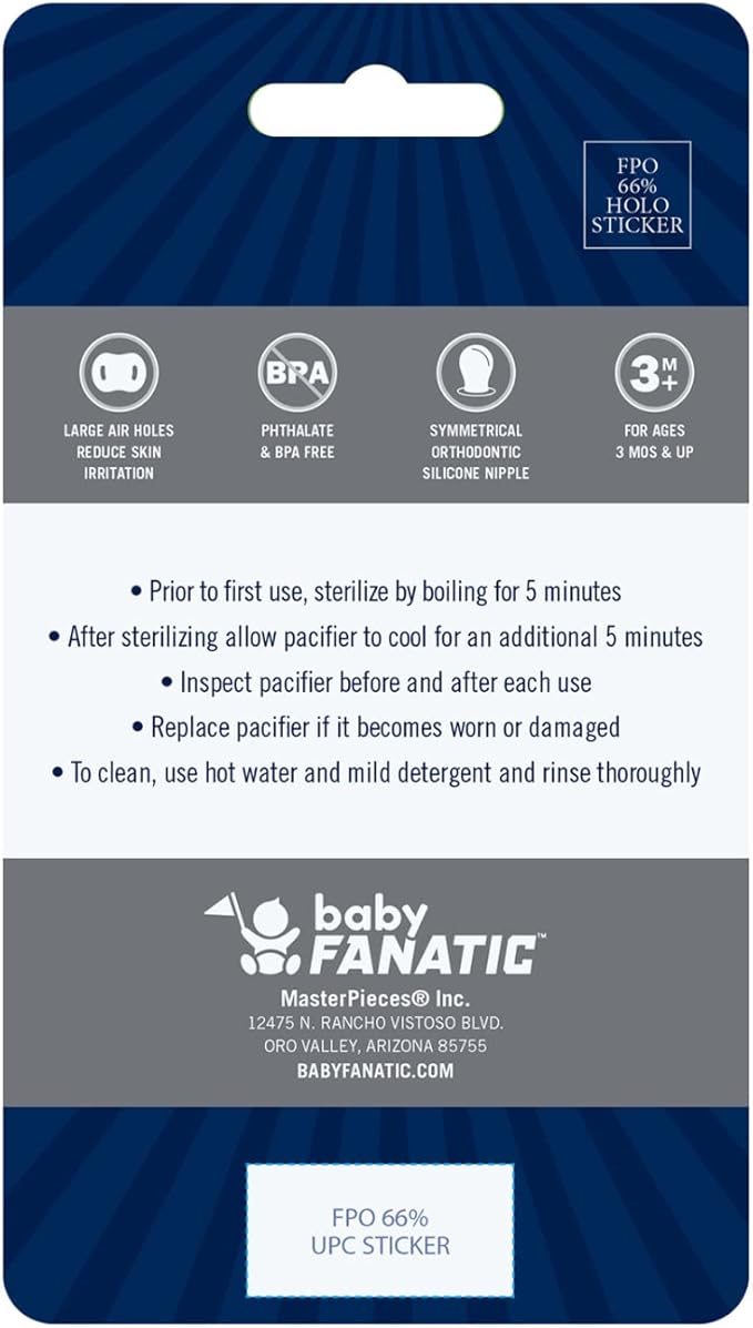 Baby Fanatic NCAA Baby Pacifiers