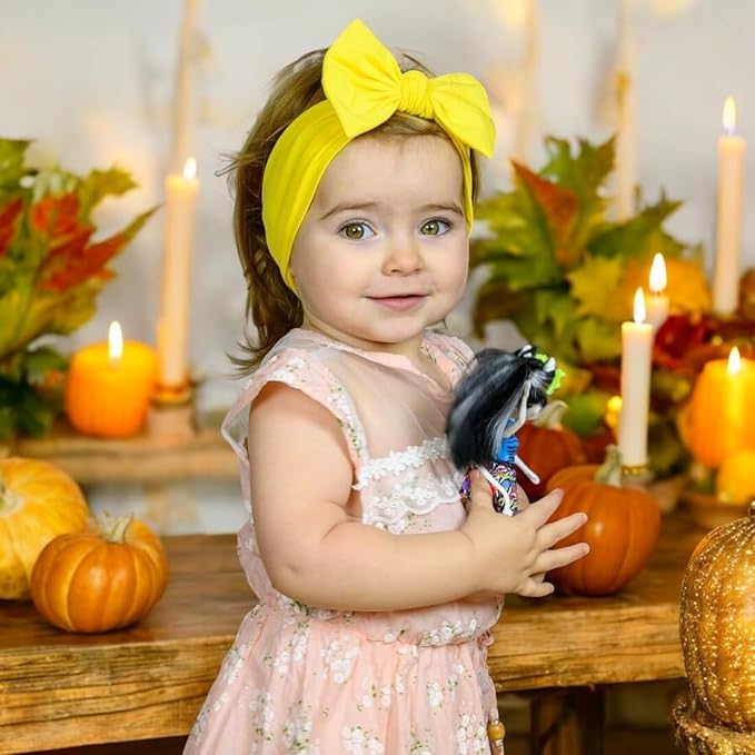 Baby Girl Headbands-Infant,Toddler Cotton Handmade Hairbands with Bows Child Hair Accessories