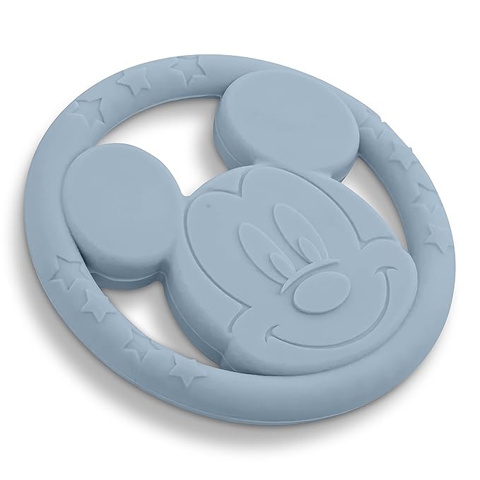 Cudlie Disney Silicone Teether Toy Set for Infants, Food Grade and BPA Free Teethers for Babies 6-12 Months, 2-Pack Teether Toys for Newborns