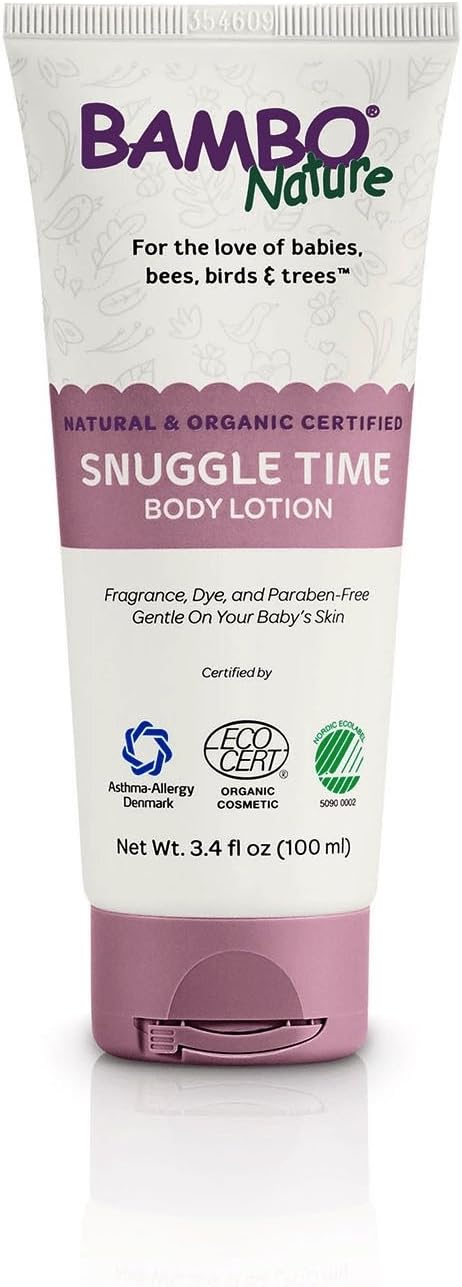 Bambo Nature Snuggle Time Body Lotion, 3.4 fl oz, 6 Count (1 Pack of 6 Tubes)