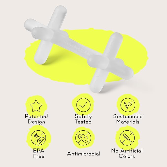 Silicone Baby Teething Toys - Baby teether for Infants, Toddlers, Newborns, CPSIA Certified, FDA Formulated Material