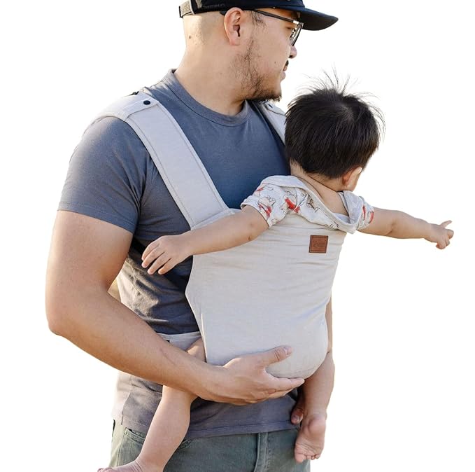 Happy! Original Baby Carrier – Lightweight Ergonomic Soft Structured Carrier for Newborns to Toddlers (7–45 lbs), Adjustable Fit, Breathable Linen, Front & Back Carry