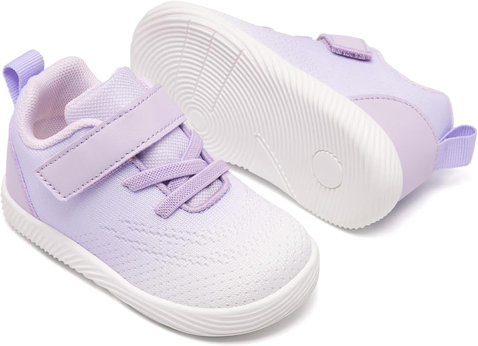 MORENDL Toddler Sneakers Baby Boys & Girls Barefoot Shoes Lightweight Breathable Walking Running Tennis Athletic Sport Shoes