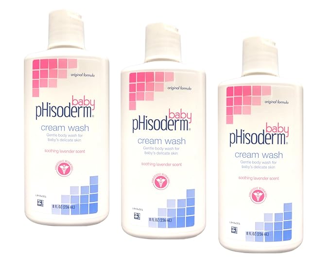 Tear-Free Cream Wash 8-Ounce Bottles (Pack Of 3) by pHisoderm Baby