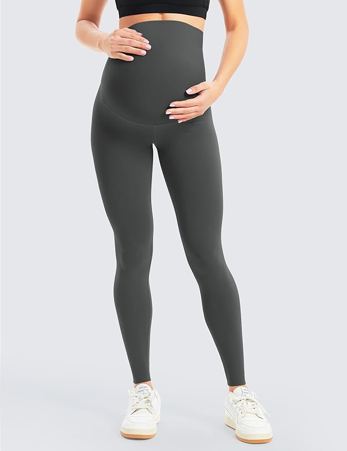 BONVIGOR Women's Maternity Leggings Over The Belly Bump Workout Full Length Leggings Running Active Yoga Pants