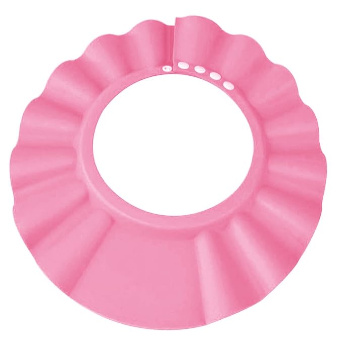 Baby Shower Cap Soft Adjustable Baby Bath Head Cap Visor for Washing Hair Shower Bathing Protection Bath Cap for Toddler, Baby, Kids, Children (Pink)