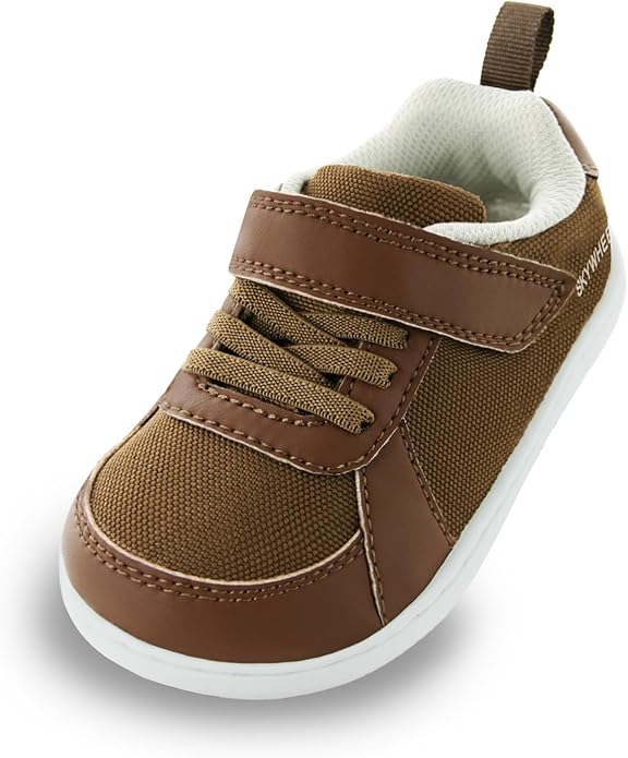 SKYWHEEL Toddler Wide Toe Box Barefoot Shoes Boys Sneakers Kids Tennis Shoes Comfort Lightweight Zero Drop Walking Shoe for Indoor/Outdoor Play
