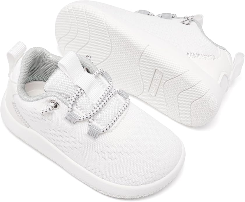MORENDL Wide Toddler Shoes Baby Walking Shoes Girls Boys Zero Drop Minimalist Sneakers Slip On Tennis Shoe Breathable Naturally Flexible