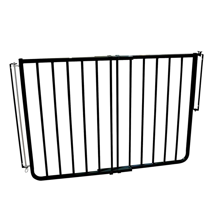 Cardinal Gates SS30 Stairway Special Baby Gate for Top of Stairs - Adjustable Indoor Dog Gate - Aluminum Metal Safety Gate for Kids & Pets - 27 to 42.5 Inches Wide - Black - USA Based Company