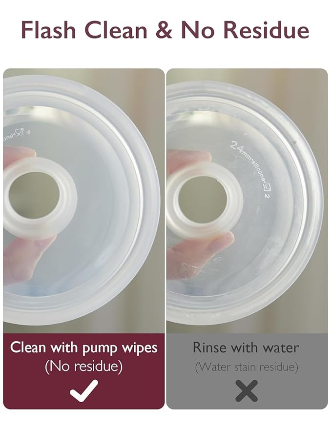 Momcozy Natural Breast Pump Wipes for Pump Parts Cleaning On-the-go, 30 Count (Pack of 3), Flash Clean & Resealable Pump Wipes