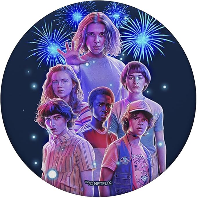 Stranger Things Group Shot Fireworks PopSockets Adhesive PopGrip