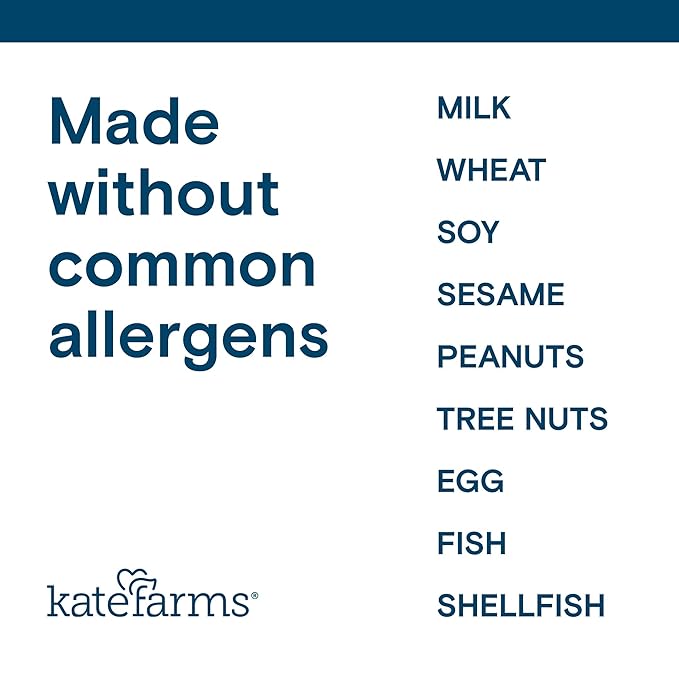 KATE FARMS Organic Pediatric Blended Meal, Bananas and Blueberries, 8g protein, organic whole foods, oral or tube feed nutrition, Gluten Free, Non-GMO, 8.45 oz (12 Pack)