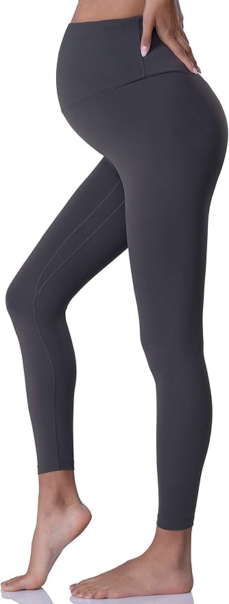 POSHDIVAH Women's Maternity Leggings Over The Belly Pregnancy Yoga Pants Active Wear Workout Leggings