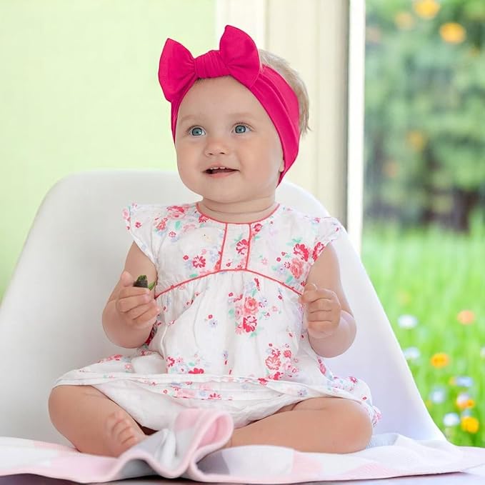 Baby Girl Headbands-Infant,Toddler Cotton Handmade Hairbands with Bows Child Hair Accessories