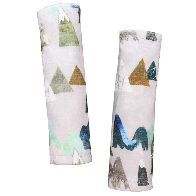 Baby Car Seat Belt Covers, Adventure Mountain Car Seat Straps Shoulder Pads for Girls Boys, Fleece Seat Belt Protectors for Car Seats/Pushchair/Stroller, for Kids Newborn Infants Toddlers