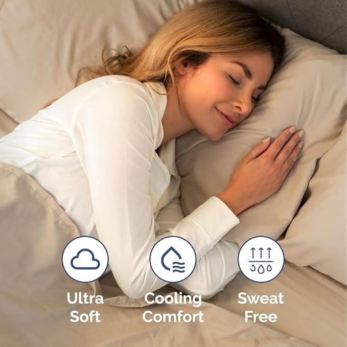 Full XL Bed Sheet Set - 4 Piece Extra Long Extended Full XL Sheets - Ultra-Soft, Breathable & Cooling - Fits 8” to 16" Mattress w/ Deep Pockets - 54" x 80" - Easy-Fit, Wrinkle & Fade Resistant - Cream