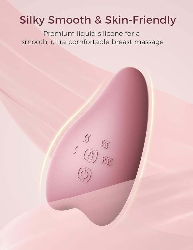 Momcozy A1Pro Lactation Massager, Deep Vibration & Rapid Heating for Clog Relief & Efficient Pumping, Breastfeeding Essentials with Memory Function & Fast Charging, Ideal Gift for Postpartum Mom