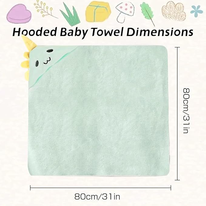 Hooded Baby Towels - Premium Ultra Soft Organic Baby Bath Towel – Absorbent and Hypoallergenic Towels for Baby Boy Girl, Toddler, Newborn Essentials (Brown)