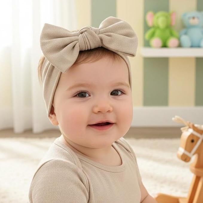Baby Girl Headbands-Infant,Toddler Cotton Handmade Hairbands with Bows Child Hair Accessories