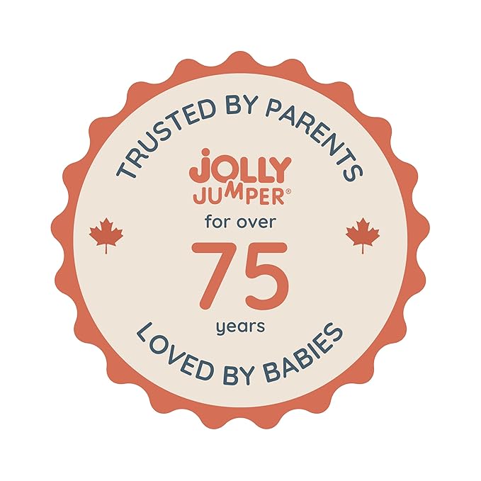 Jolly Jumper Iconic (Grey Safari), Doorway Baby Jumper, Indoor Exercise Saddle Seat, Adjustable Height, for Infants up to 28lbs, Black, No Stand Required