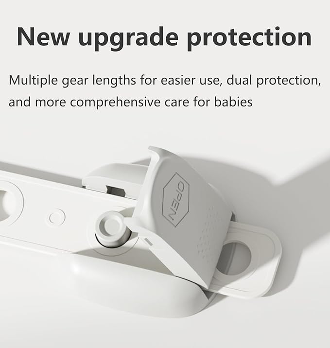 Child Safety Strap Locks (3 Pack) Baby Locks for Cabinets and Drawers, Toilet, Fridge & More. Adhesive Pads. Easy Installation, No Drilling Required, White/Gray (Gray, 3 pcs (Pack of 1))
