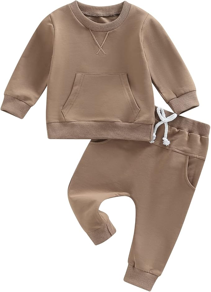 CIYCUIT Toddler Baby Boy Clothes Long Sleeve Sweatshirt Pants Set Fall Winter Outfits