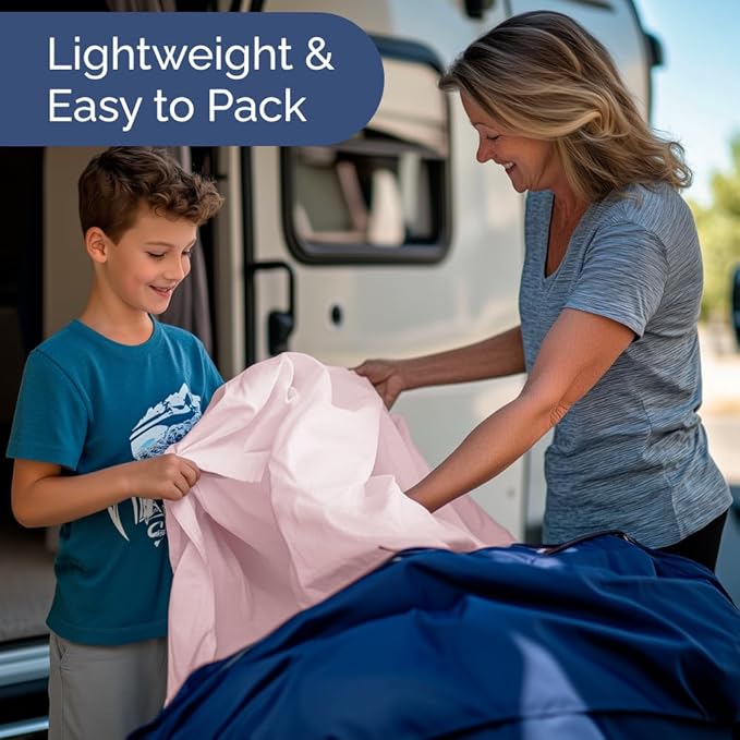RV Short Queen Sheet Set 60 X 75 - 4 Piece RV Short Queen Bed Sheets - Soft, Breathable & Cooling - Designed for Bunks, Trailers & Campers - Fits 8” to 12" Mattress - Luxury Bedding - Lavender Pink