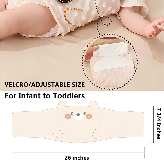 New Generation Baby Colic and Gas Relief - Baby Heating/Vibrating Tummy Wrap,Slight Vibration And Gentle Heat Relief of Upset Stomach And Helps Baby Fall Asleep