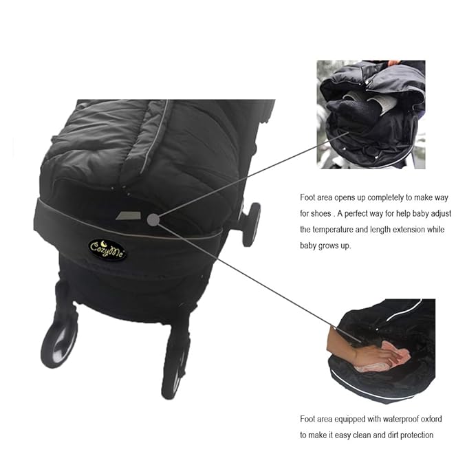 CozyMe Stroller Footmuff for Toddler, Stroller Blanket Evelution, Winter Baby Universal Stroller Bunting Bag, Warm Bunting Bag, Bottom Opens for Multi-Use,6-36M