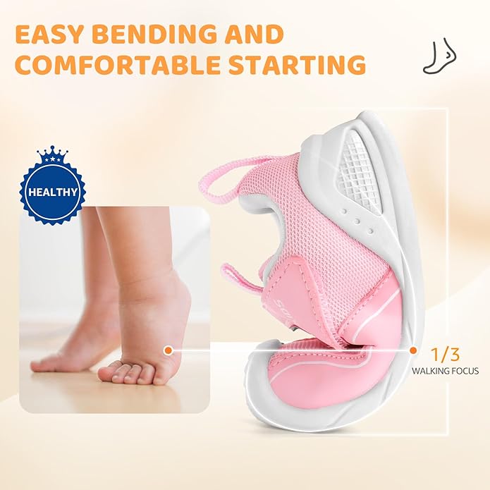 Baby Barefoot First Walking Shoes with Wide Toe Box Orthopedic Toddler Shoes for 6 12 18 24 Months