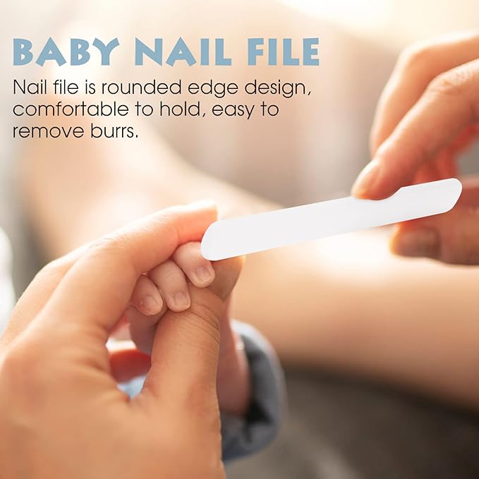 Baby Nail Clippers Set with Cute Case, Infant Fingernail and Toenail File Kit for Newborn Manicure and Pedicure, New Mom Grooming Gift