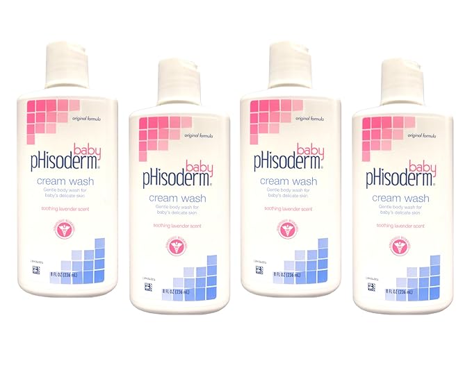 Phisoderm Baby Tear-Free Cream Wash 8 oz (Pack of 4)