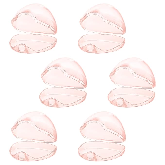 Accmor Pacifier Case, Pacifier Holder Case, Pacifier Container for Travel, BPA Free,Transparent Pink, 6 Pack
